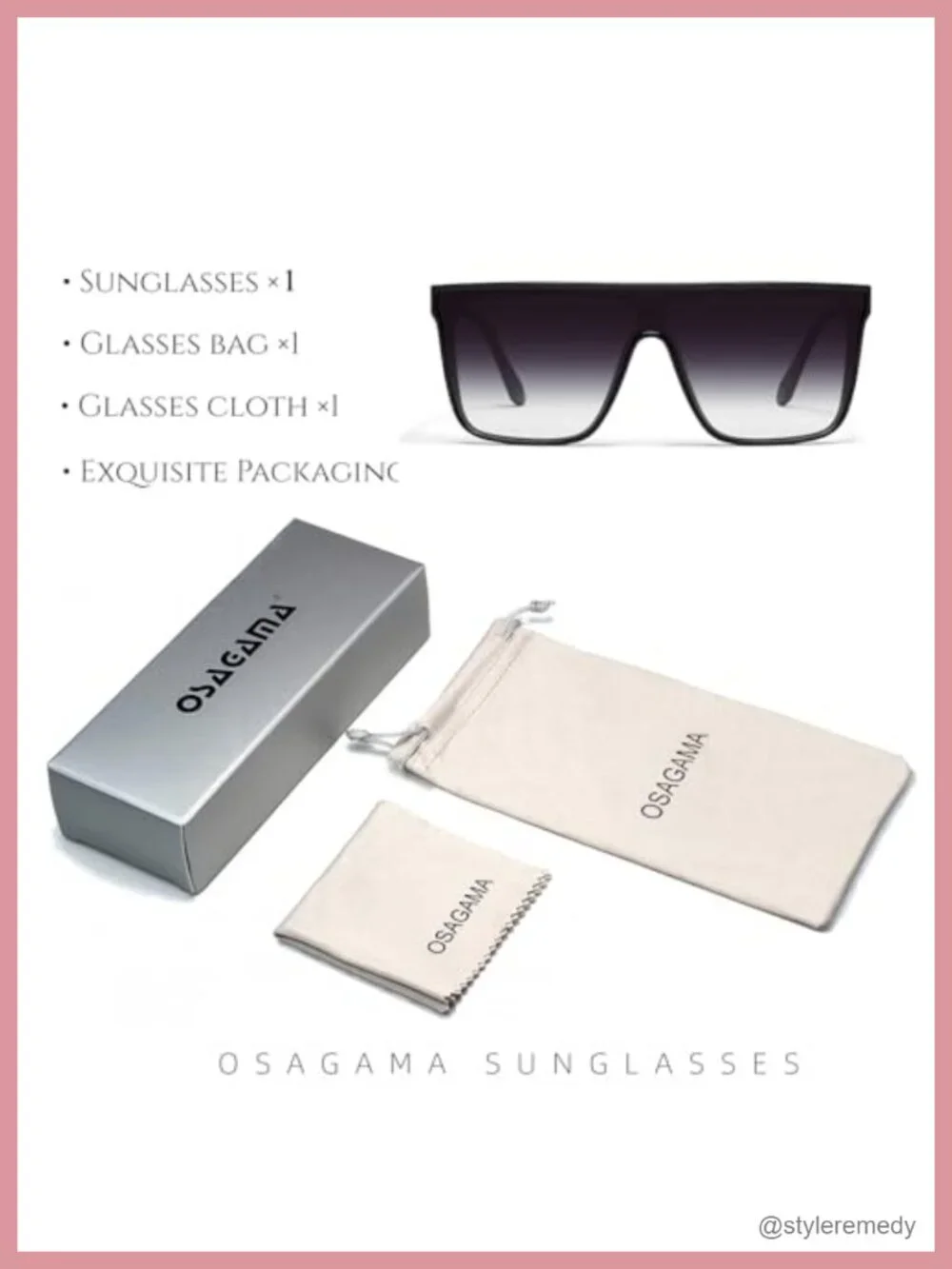 Square Trendy Flat Top Sunglasses - UV400, Ultralight Plastic, Upgraded Hinges